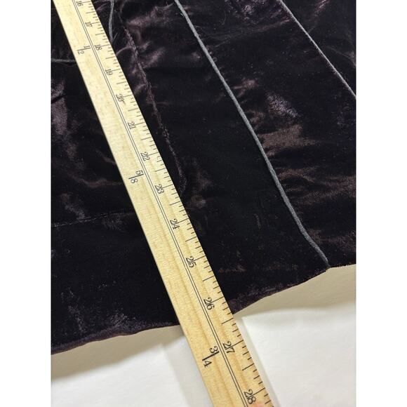 Amaryllis Anthropologie Spencer Velvet Smoking Jacket Blazer Dark Purple Small - Picture 8 of 12